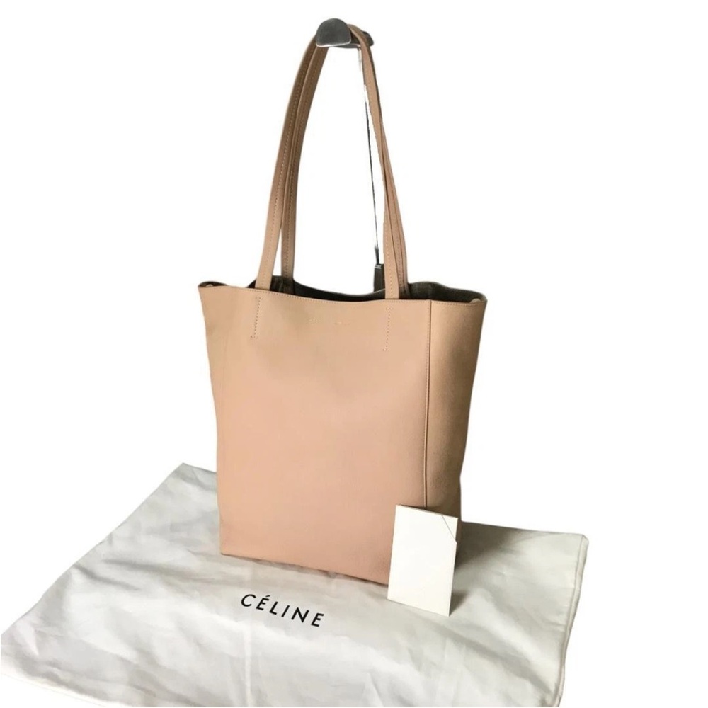 Celine Cream Leather Tote Bag